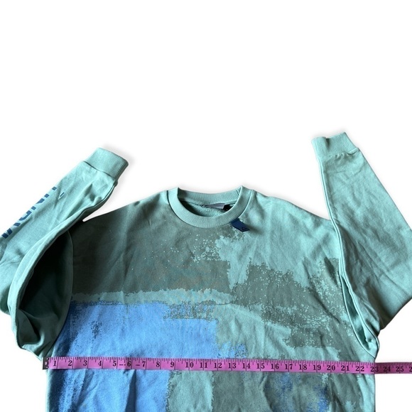 NWOT ASOS Unrvlld Spply Men’s Oversized Abstract Crewneck Sweatshirt, XS - Picture 6 of 9